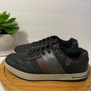 Arrigo Bello Black Faux Leather Comfort Sneaker‎ Men’s 8 Casual Trainer Skater